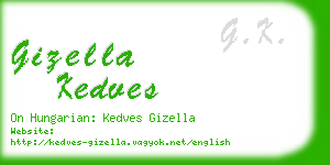 gizella kedves business card